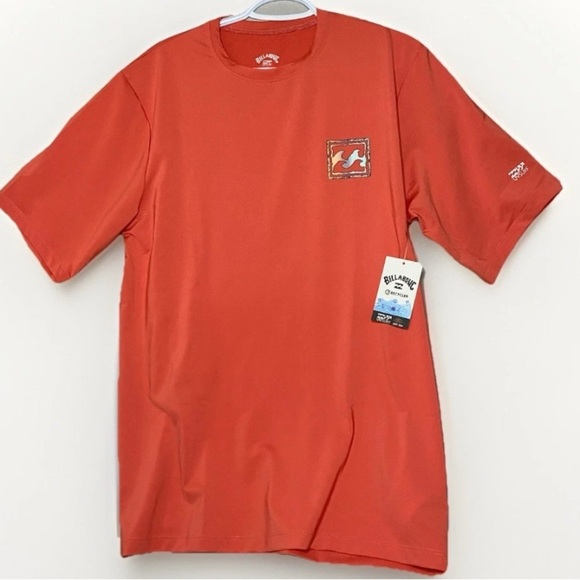 Billabong Men's L CrayonWave Loose Fit UPF 50+ Short Sleeve Tee UV SURF NWT - Picture 1 of 10